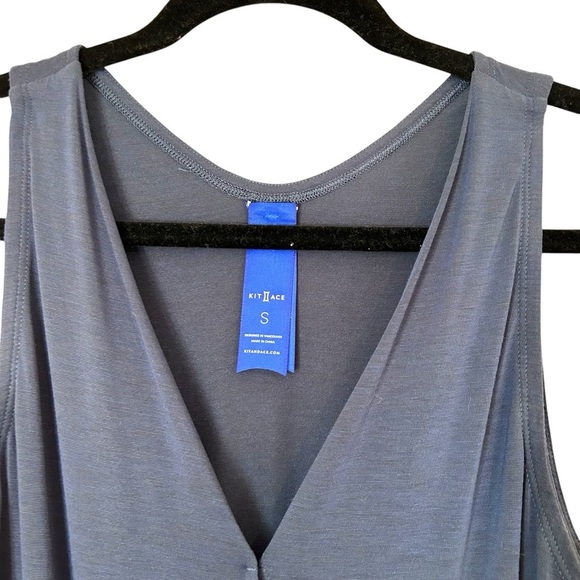 Kit and Ace Banyan Jumpsuit- Blue Tie Waist Casual Romper- Size Small - Picture 10 of 13